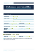 Performance Improvement Plan Template Pack | Editable Word Document | Australian HR