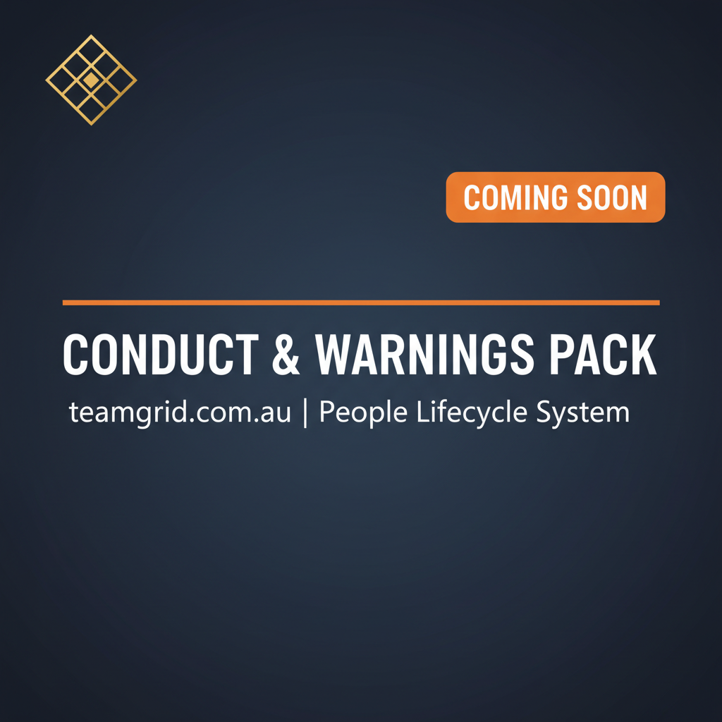 Conduct & Warnings Pack - Coming Soon