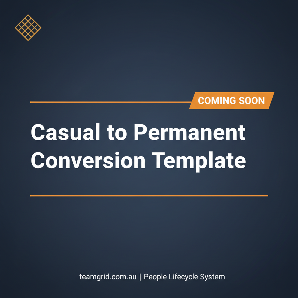 Casual to Permanent Conversion Template - Coming Soon